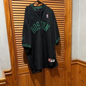 Throwback Boston Black and Green Basketball Jersey
